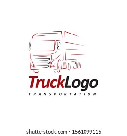 Truck Logo Design Vector Templatetransportation Symbol Stock Vector ...