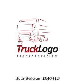 Truck logo design vector template.Transportation symbol