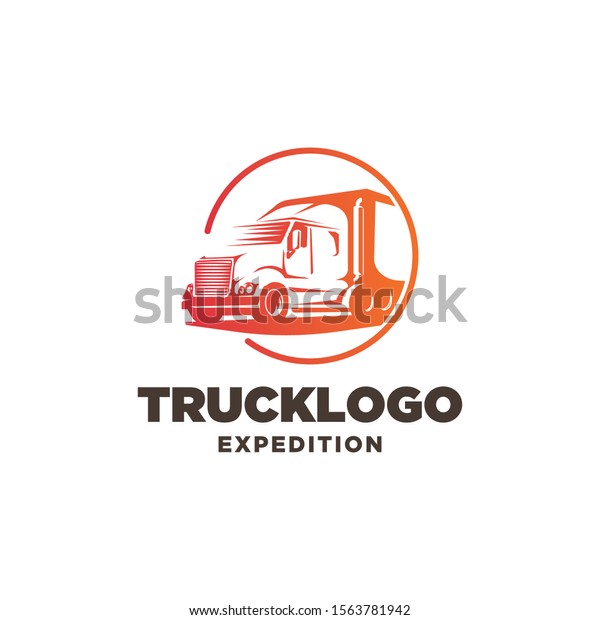 Truck\
logo design vector template.Transportation\
symbol