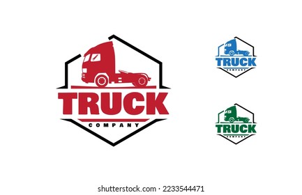 Diseño de la plantilla de diseños de logotipo de camiones vectores, logotipo de carga, entrega, símbolo de logotipo logístico