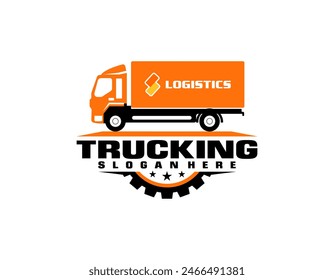 Truck logo front view vector, Truck logo, Logo for a new enterprise TRUCKING COMPANY