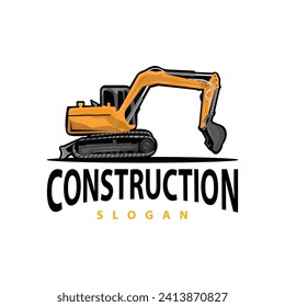 Truck logo heavy vehicle mining truck transportation design vector illustration template