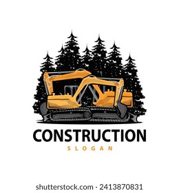 Truck logo heavy vehicle mining truck transportation design vector illustration template