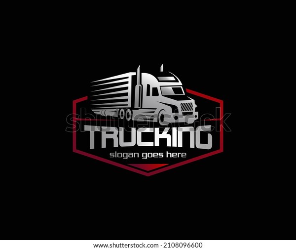 truck logo icon vector for cargo,\
delivery, Express Logistic business illustration\
template.