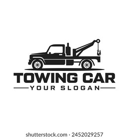 truck logo illustration vector towing template