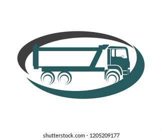 Truck logo, isolated on white