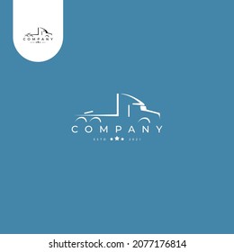 truck logo on white background perfect for company