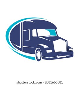 logotipo de camión simple limpio y elegante