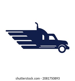 logotipo de camión simple limpio y elegante