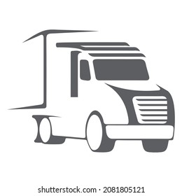 logotipo de camión simple limpio y elegante