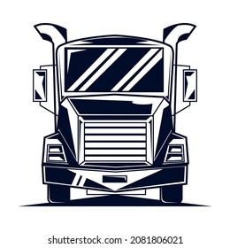 logotipo de camión simple limpio y elegante