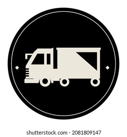 logotipo de camión simple limpio y elegante