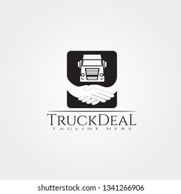 Truck logo template, truck icon design,illustration element -vector