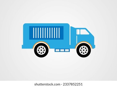 Truck logo template, Perfect logo for business related to automotive industry Delivery truck icon with shallow depth of field
