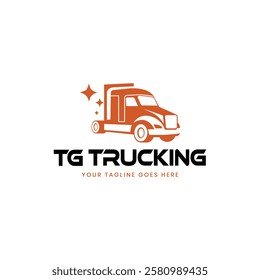 Truck logo template, Perfect logo for business related to automotive industry. Logistic delivery, express fast shipping logo design template. Illustration graphic vector of logistics and delivery serv