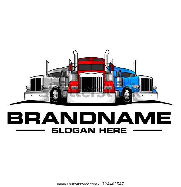 Truck logo template, Perfect logo for business\
related to automotive\
industry