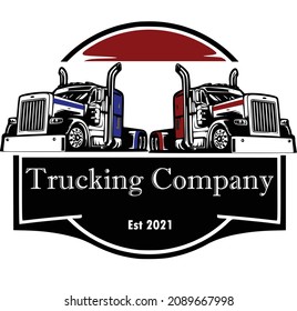 Truck Logo template premium Transportation America