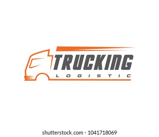 Truck logo template vector 