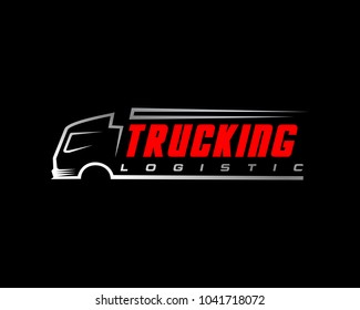 Truck logo template vector 