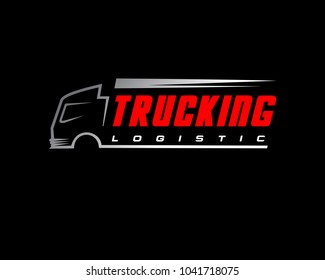 Truck logo template vector 