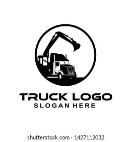 Truck logo template vector design