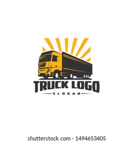 Truck logo template vector illustration