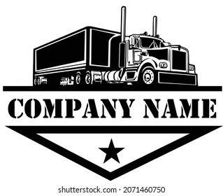 truck logo template vector illustration for logistics transportation, expedition, other goods carrier 