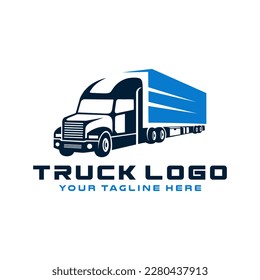 LKW Logo Vorlage Vektorgrafik. Lieferlogo für Lastwagen