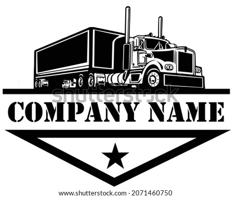 truck logo template vector illustration for logistics transportation, expedition, other goods carrier 