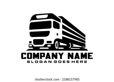 Truck Logo Transportation. Abstract Lines. Vector illustration