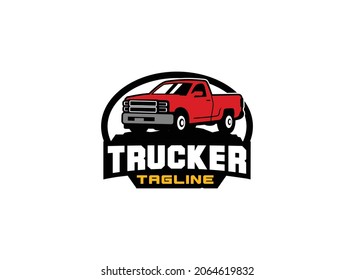 Truck logo vector for construction company. Vehicle equipment template vector illustration for your brand.