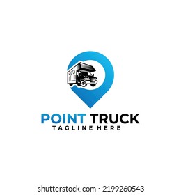 truck logo vector design, point truck design template