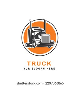 Truck logo. Vector illustration good for mascot or logo for freight forwarding industry, cargo, or logistic industry