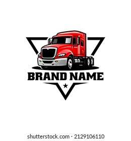 Truck logo vector, ready made logo template