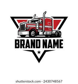 Truck logo vector, ready made logo template isolated. Best for trucking and freight related industry