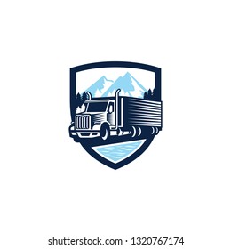 Truck Logo Vector Stock Image