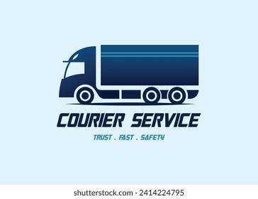 truck logo vector template for a courier service business.