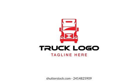 Truck Logo vector template. Transport logo. Truck front view logo vector.