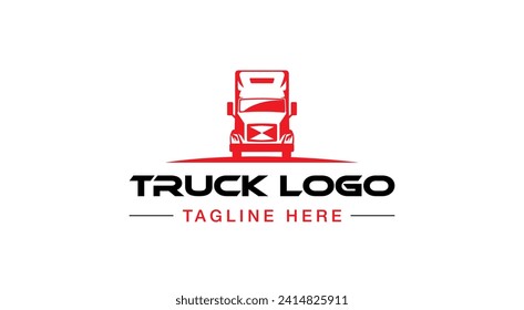 Truck Logo vector template. Transport logo. Truck front view logo vector.