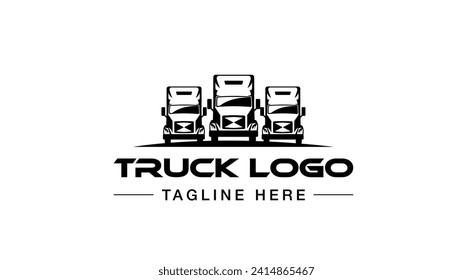 Truck Logo vector template. Transport logo. Truck front view logo vector.