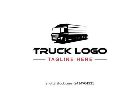 LKW Logo, Vektorvorlage. Verkehrslogo. LKW-Frontsichtlogo-Vektorgrafik.