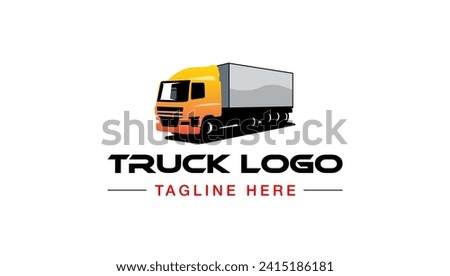 Truck Logo vector template. Transport logo. Truck front view logo vector.
