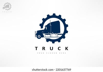 Truck logo vector. Trucking design. Truck repair.