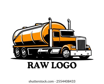 Truck Logo Vektor Yellow colors white background 