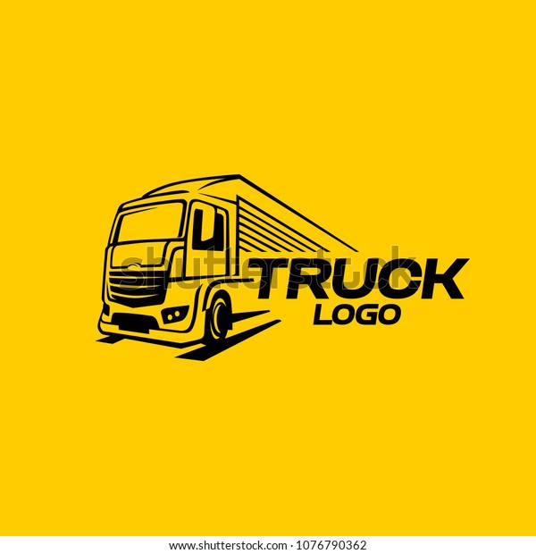 Download Truck Logo Yellow Background Stock Vector Royalty Free 1076790362 PSD Mockup Templates