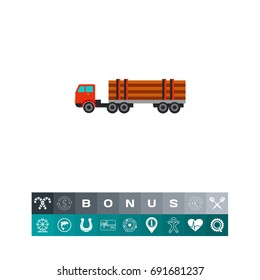 Truck with Logs Icon