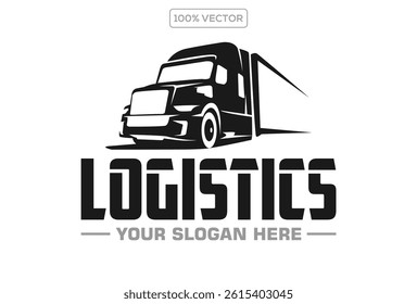  a truck for long-distance transportation of goods. The topic of large-scale delivery and logistics