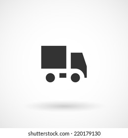 Truck, lorry icon. Modern minimalist mobile app ui flat simple icon. 