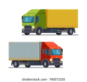 Truck, lorry icon or symbol. Delivery, logistics concept. Vector illustration