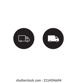 Camión, vector de iconos de camiones aislado en fondo blanco